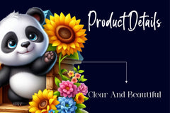 Sunflower Panda Clipart Bundle - CraftNest - Digital Crafting and Art