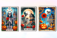 Halloween Floral Skeleton Tarot Card Clipart Bundle - CraftNest - Digital Crafting and Art