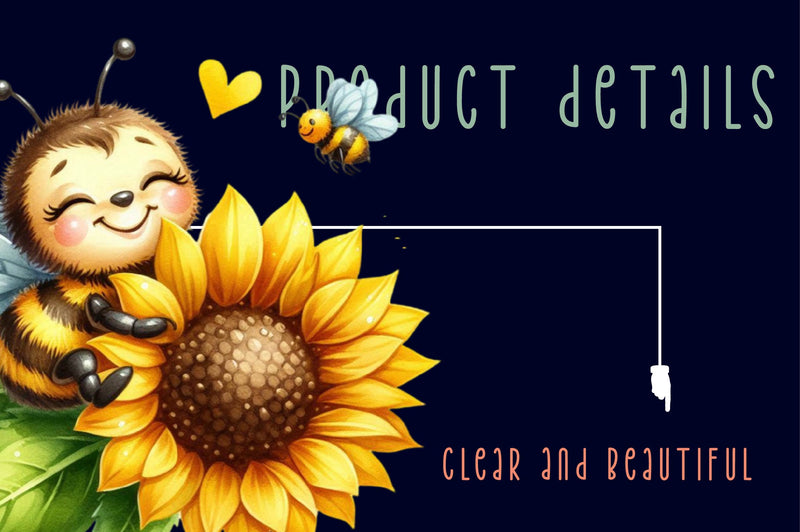 Bee Buzzing Sunflower Clipart Bundle - CraftNest - Digital Crafting and Art