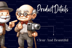 Funny Old Men Friendship Clipart Bundle - CraftNest - Digital Crafting and Art