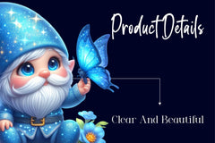 Cute Gnome With Butterfly Clipart Bundle - CraftNest - Digital Crafting and Art