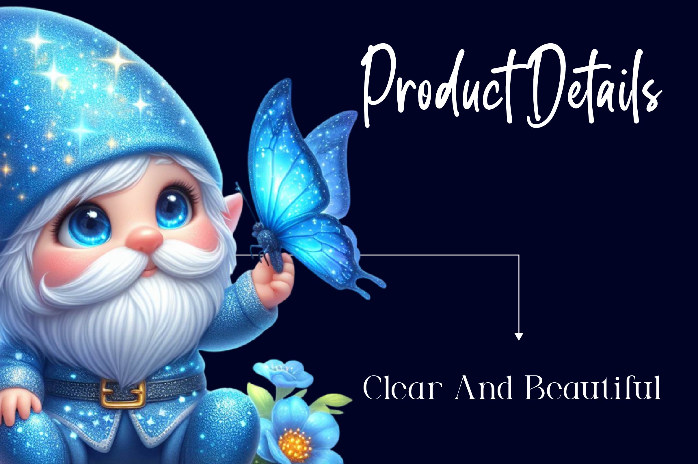 Cute Gnome With Butterfly Clipart Bundle - CraftNest - Digital Crafting and Art