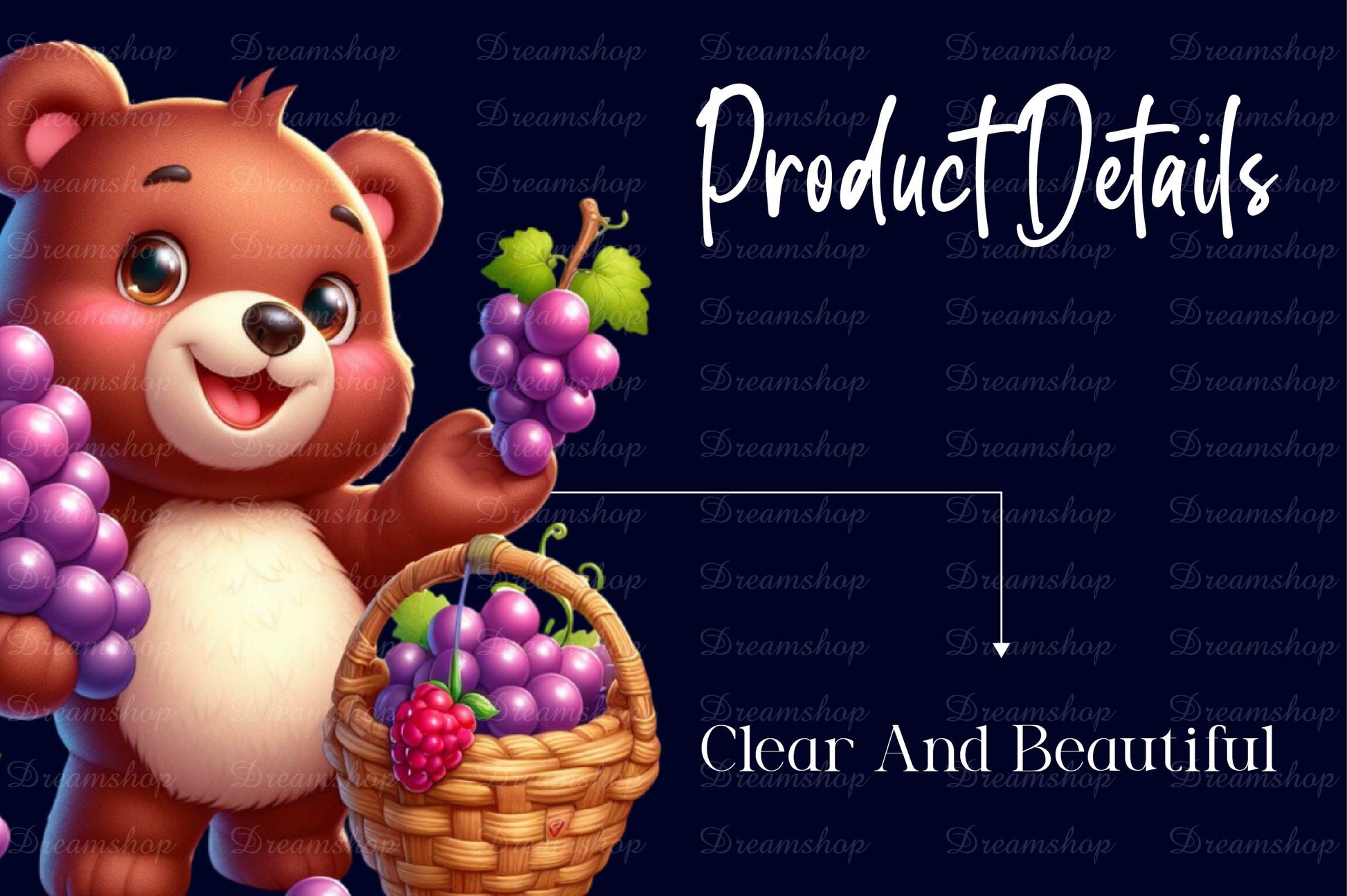 Bear In Grape Garden Clipart Bundle - CraftNest - Digital Crafting and Art