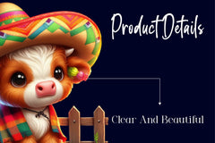 Cinco De Mayo Highland Cow Clipart Bundle 1 - CraftNest - Digital Crafting and Art