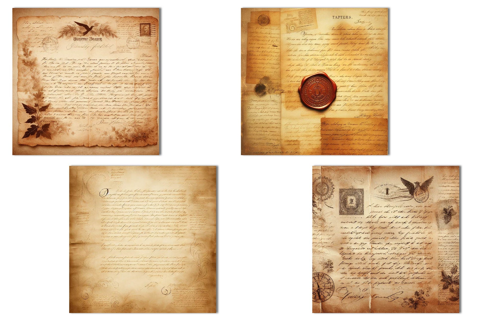 Old Letter Digital Paper Junk Journals - CraftNest - Digital Crafting and Art