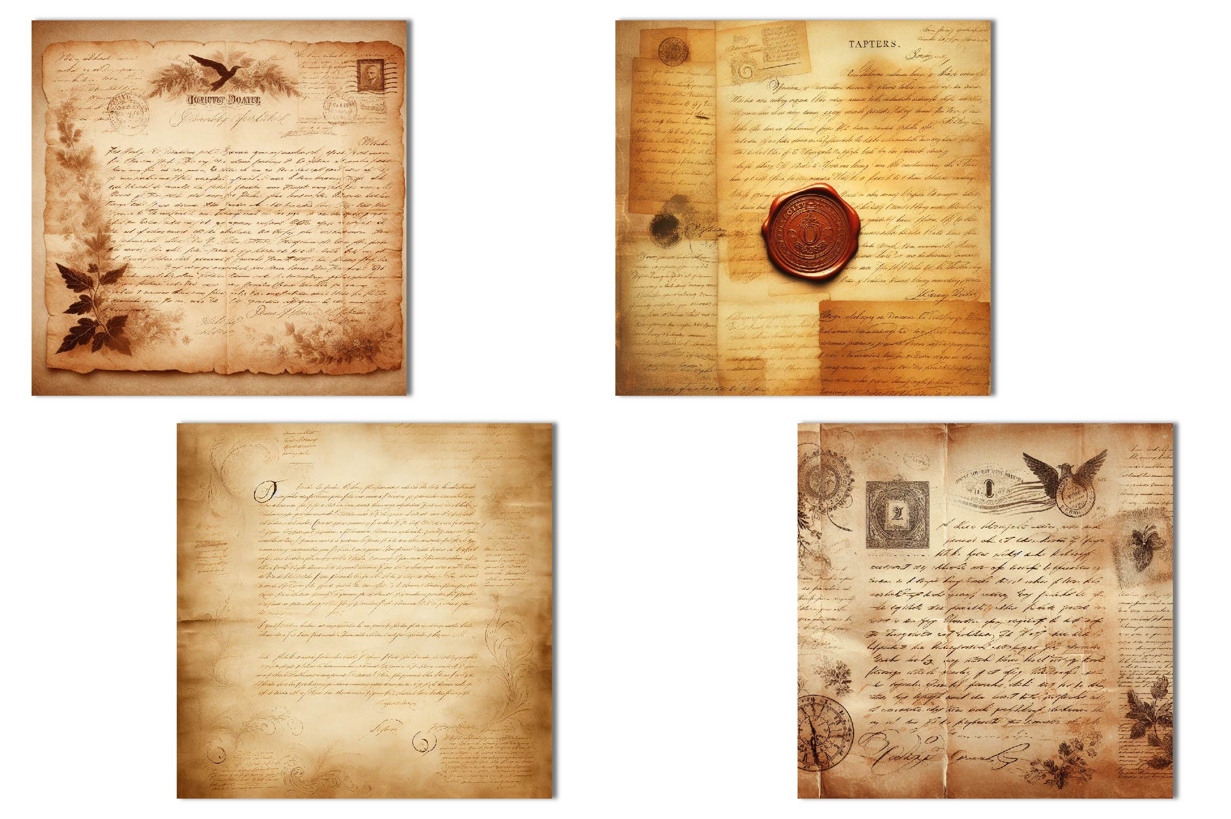 Old Letter Digital Paper Junk Journals - CraftNest - Digital Crafting and Art