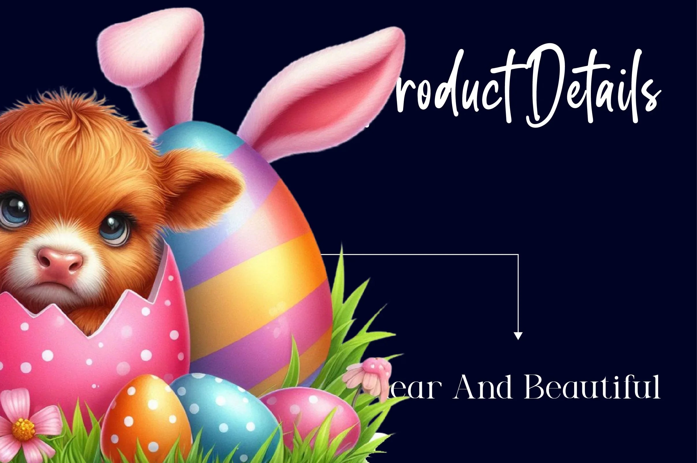 Easter Highland Cows Clipart Bundle - CraftNest - Digital Crafting and Art