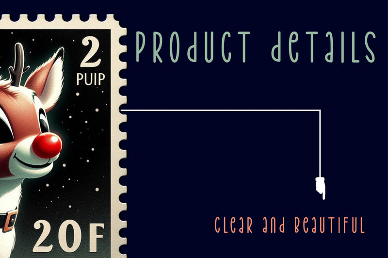 Christmas Reindeer Postage Stamps Clipart Bundle - CraftNest - Digital Crafting and Art