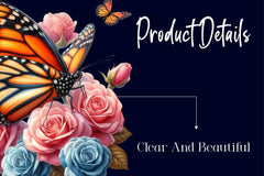 Floral Monarch Butterfly Clipart Bundle - CraftNest - Digital Crafting and Art