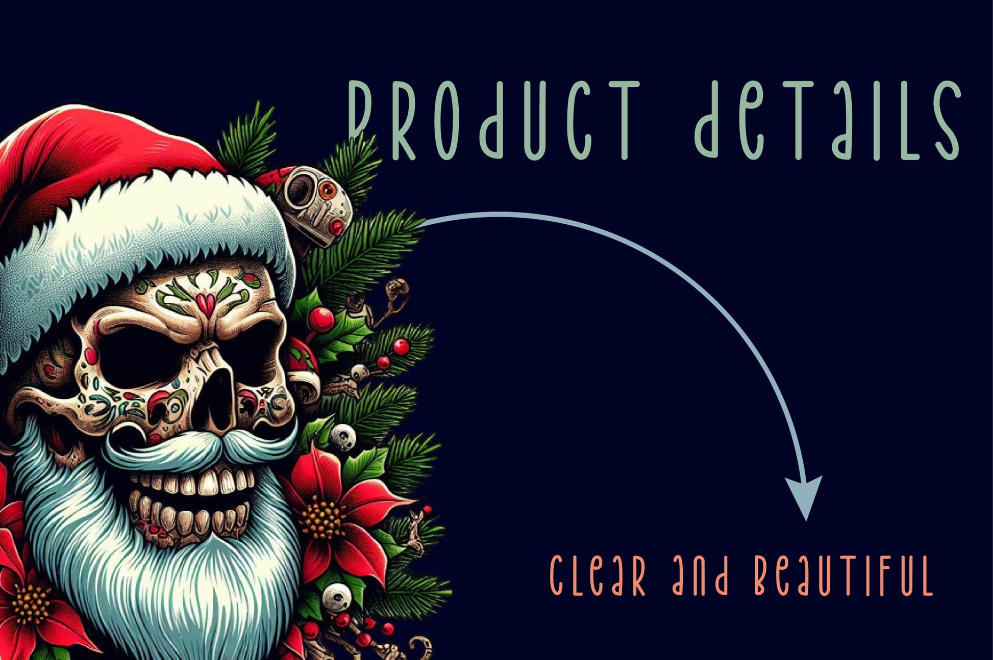 Christmas Vintage Santa Floral Skull Clipart Bundle - CraftNest - Digital Crafting and Art