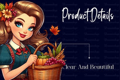 Fall Girl Autumn Woman Clip Art Clipart Bundle - CraftNest - Digital Crafting and Art