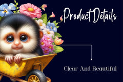 Cute Tamarin Clipart Bundle - CraftNest - Digital Crafting and Art