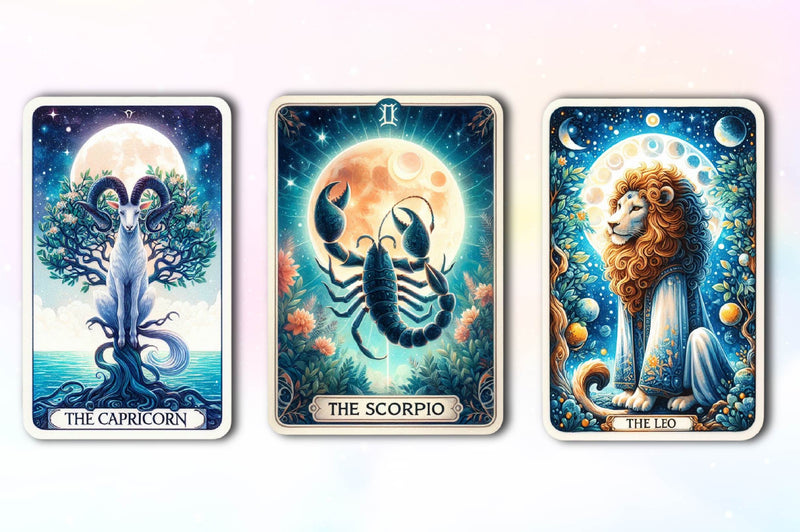 Zodiac Sign Tarot Cards Clipart Bundle - CraftNest - Digital Crafting and Art