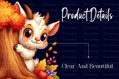 Fall Goat Clipart Bundle - CraftNest - Digital Crafting and Art