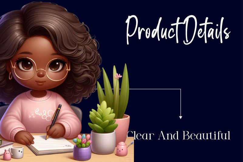 Motivational Boss Babe Black Woman Clipart Bundle - CraftNest - Digital Crafting and Art