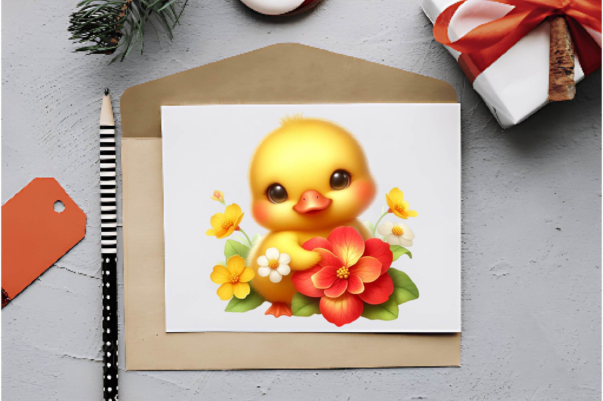 Ducks Spring Flowers Clipart Bundle - CraftNest - Digital Crafting and Art