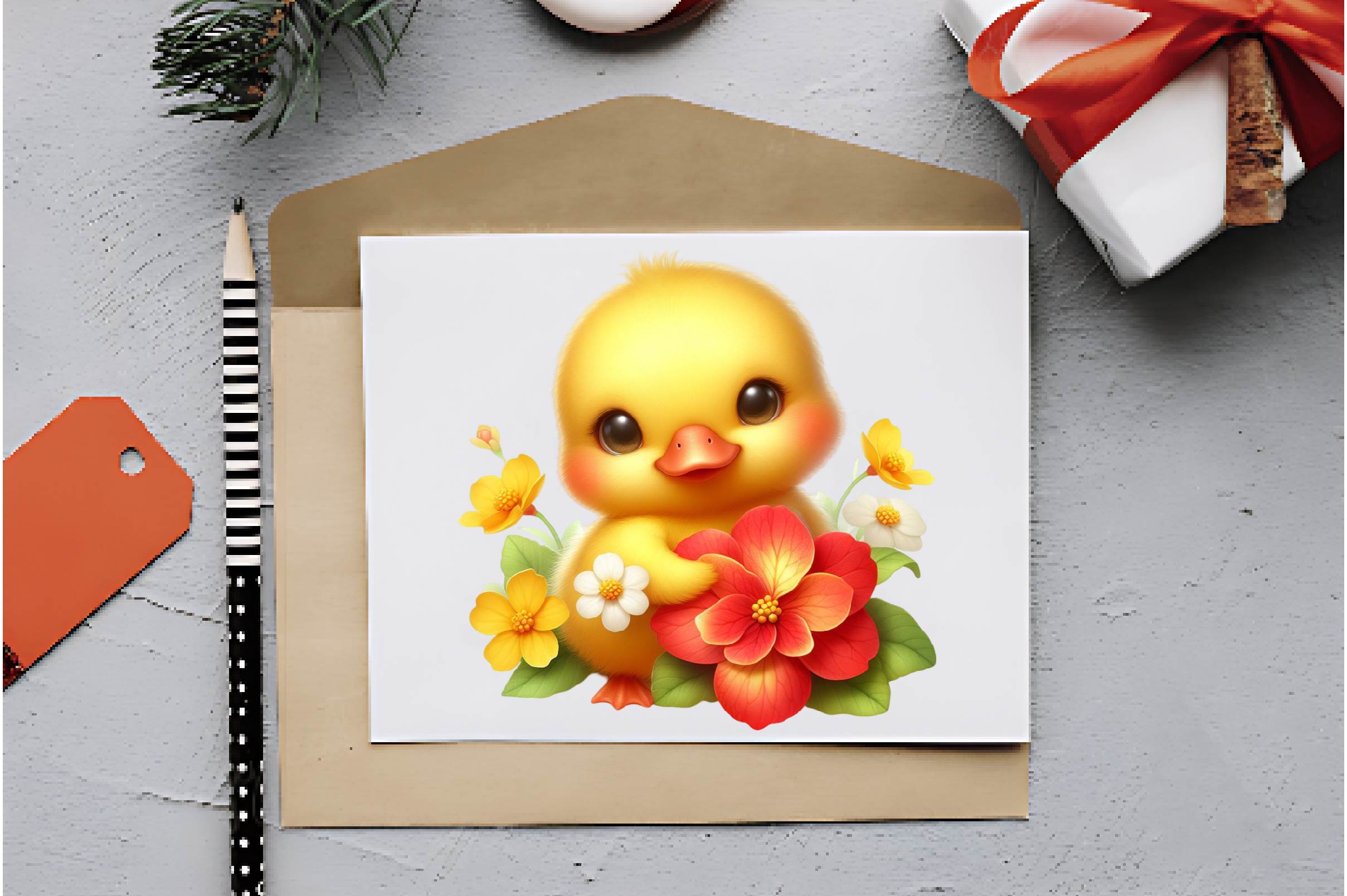 Ducks Spring Flowers Clipart Bundle - CraftNest - Digital Crafting and Art