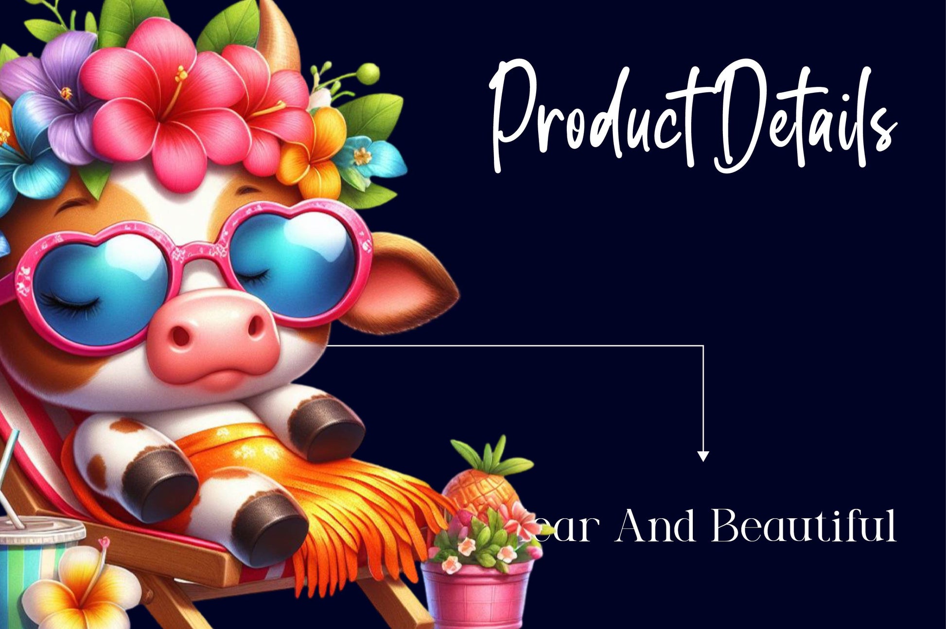 Hawaiian Funny Cows Clipart Bundle - CraftNest - Digital Crafting and Art