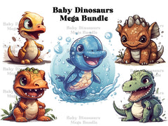 Baby Dinos Clipart - CraftNest