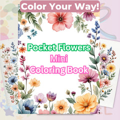 Pocket Flower Coloring Book Bundle - CraftNest - Digital Crafting and Art