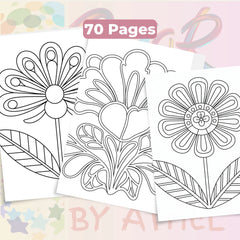Pocket Flower Coloring Book Bundle - CraftNest - Digital Crafting and Art