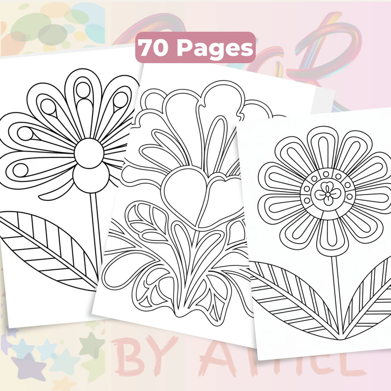 Pocket Flower Coloring Book Bundle - CraftNest - Digital Crafting and Art