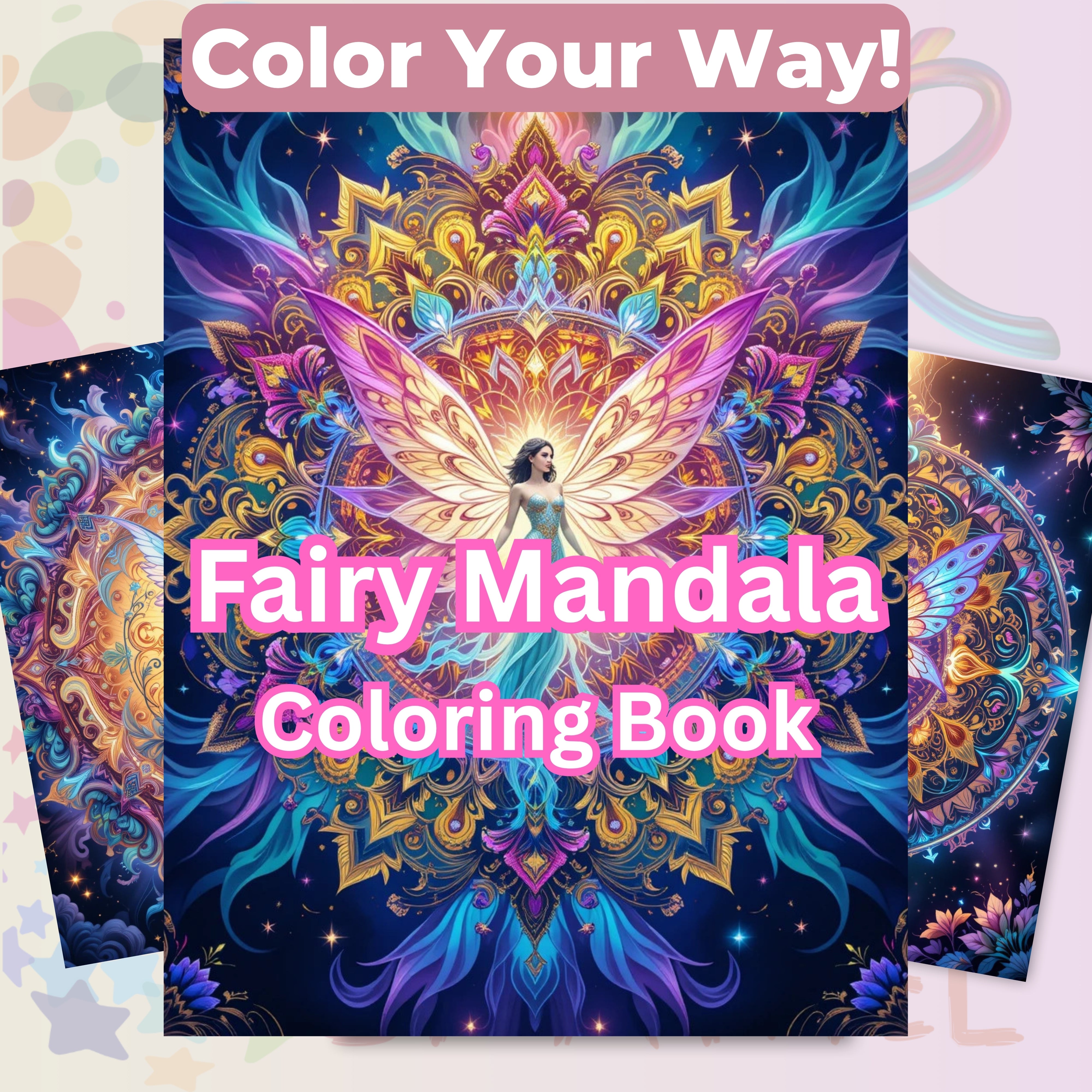 Fairy Mandala Coloring Book Bundle