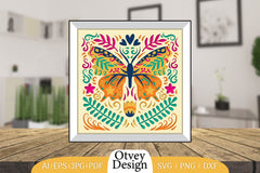 Butterfly Folk Art 3D Shadow Box SVG Bundle 5 - CraftNest - Digital Crafting and Art