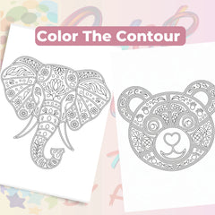Zentangle & Monochrome Wild Animals Coloring Books Bundle - CraftNest - Digital Crafting and Art