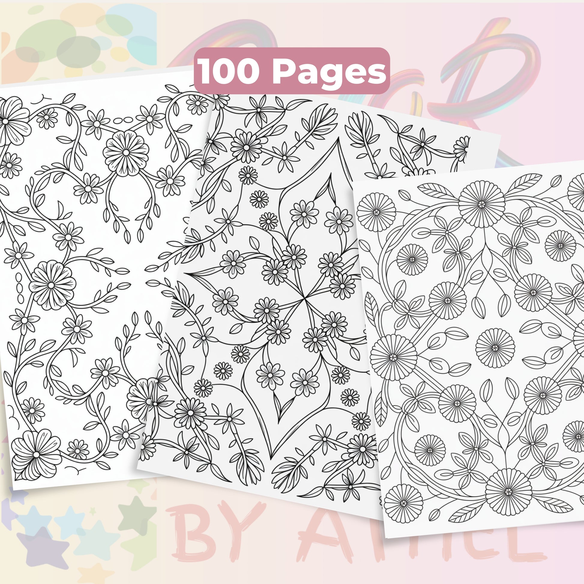 Nature Patterns Coloring Book Bundle - CraftNest - Digital Crafting and Art