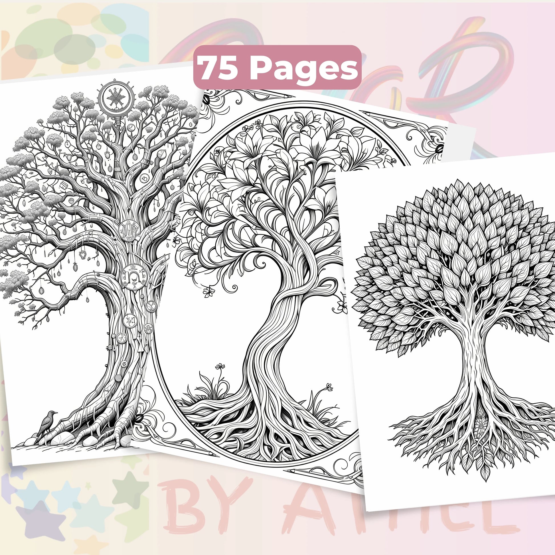 Tree of Life Coloring Book Bundle - CraftNest - Digital Crafting and Art