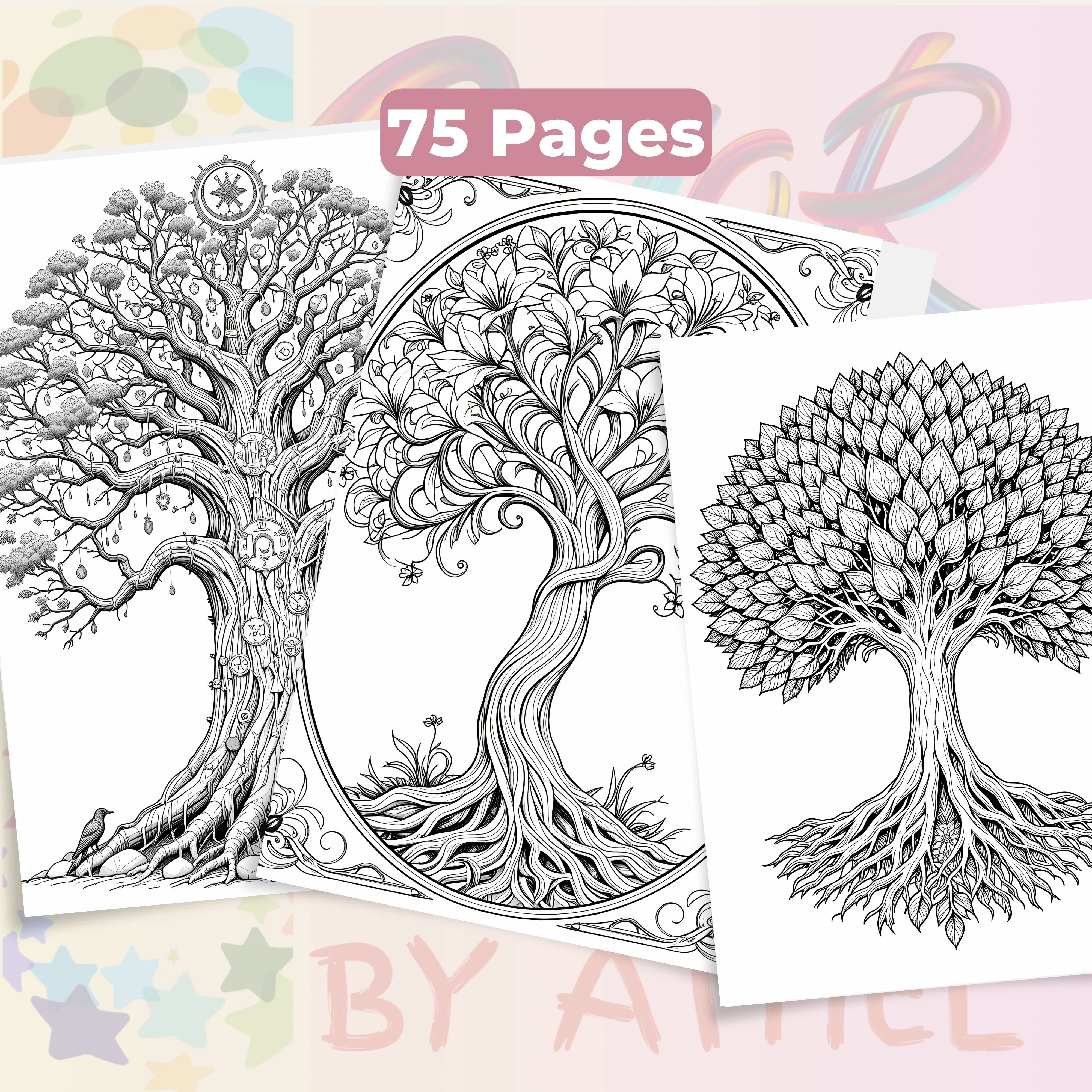 Tree of Life Coloring Book Bundle - CraftNest - Digital Crafting and Art