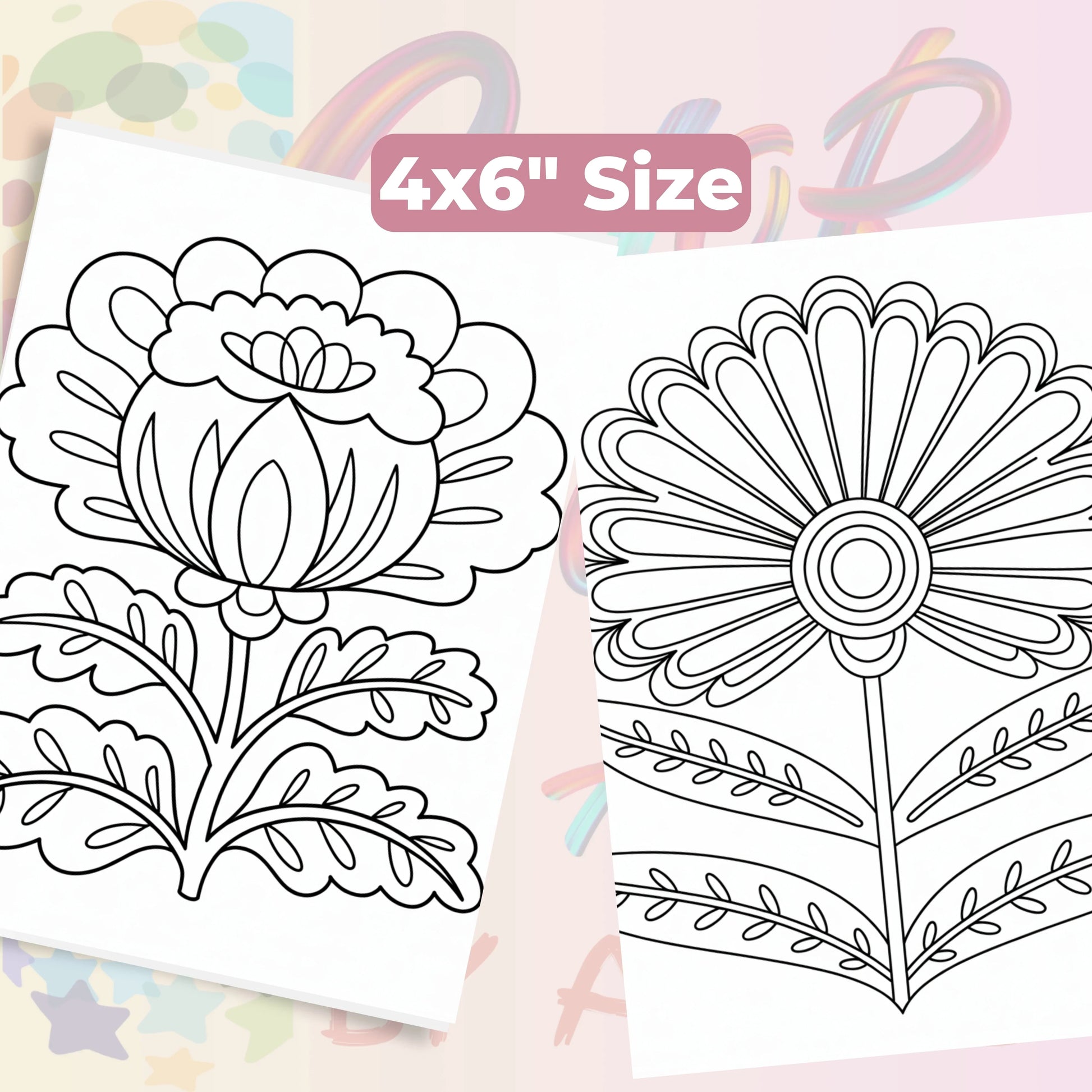 Pocket Flower Coloring Book Bundle - CraftNest - Digital Crafting and Art