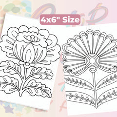 Pocket Flower Coloring Book Bundle - CraftNest - Digital Crafting and Art