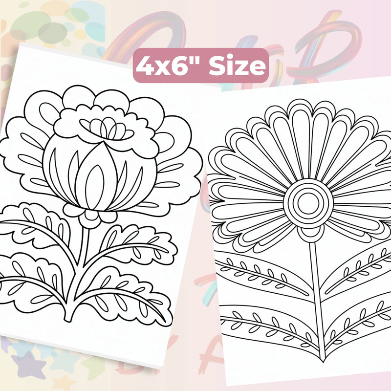 Pocket Flower Coloring Book Bundle - CraftNest - Digital Crafting and Art