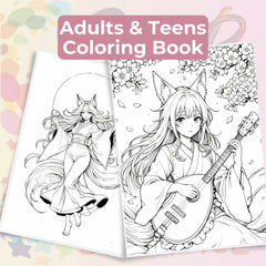 Whispers of the Kitsune Coloring Book Bundle - CraftNest - Digital Crafting and Art
