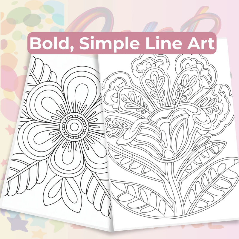 Pocket Flower Coloring Book Bundle - CraftNest - Digital Crafting and Art
