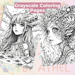 Fantasy Women Portraits Coloring Book Bundle - CraftNest - Digital Crafting and Art