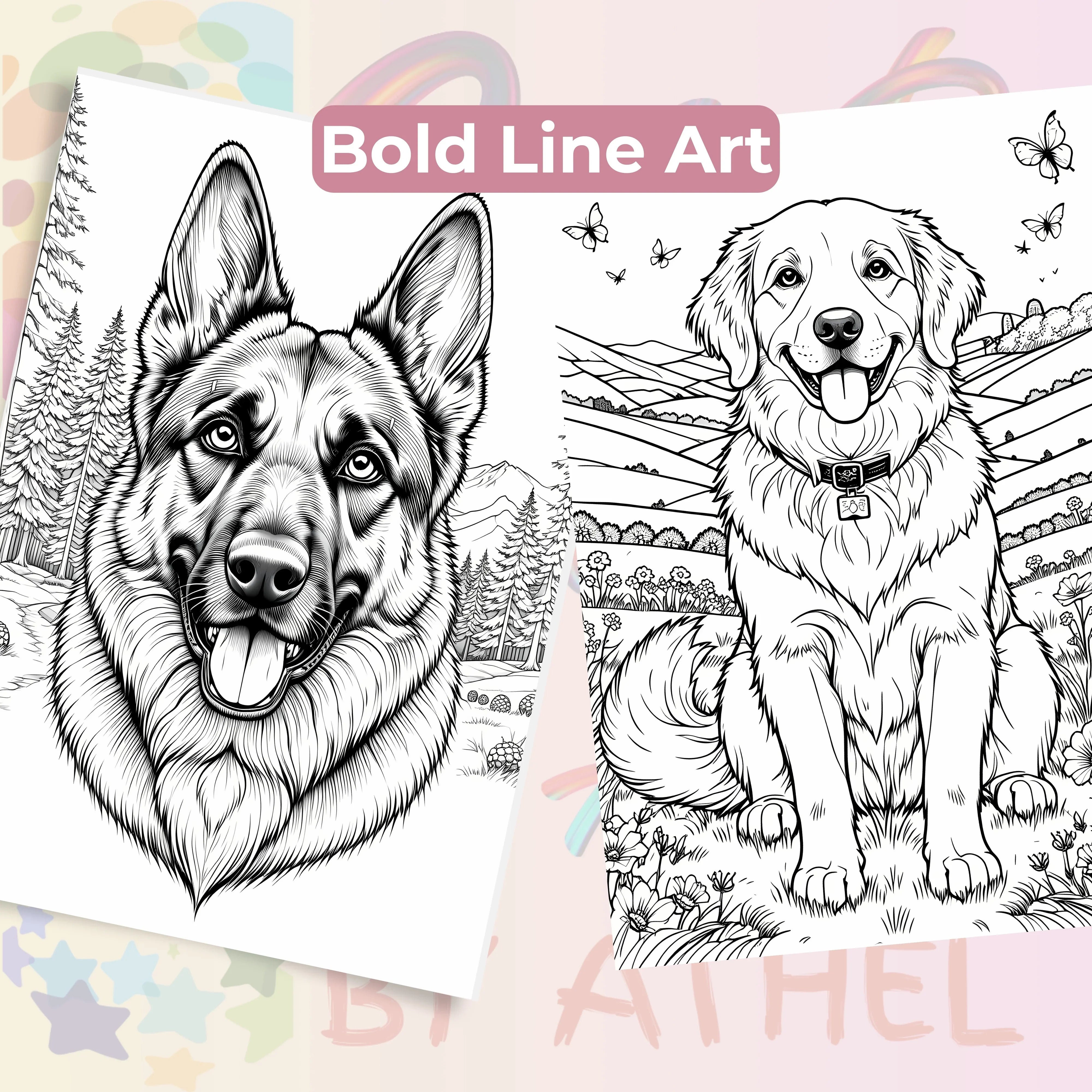 Dog Breeds Coloring Book & Fun Facts Bundle - CraftNest - Digital Crafting and Art