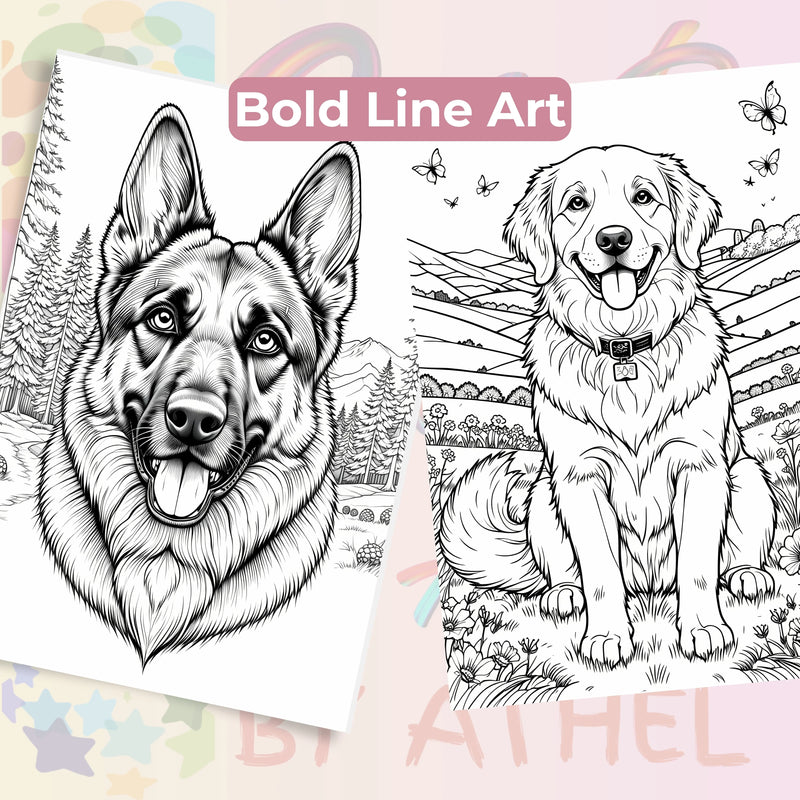 Dog Breeds Coloring Book & Fun Facts Bundle - CraftNest - Digital Crafting and Art