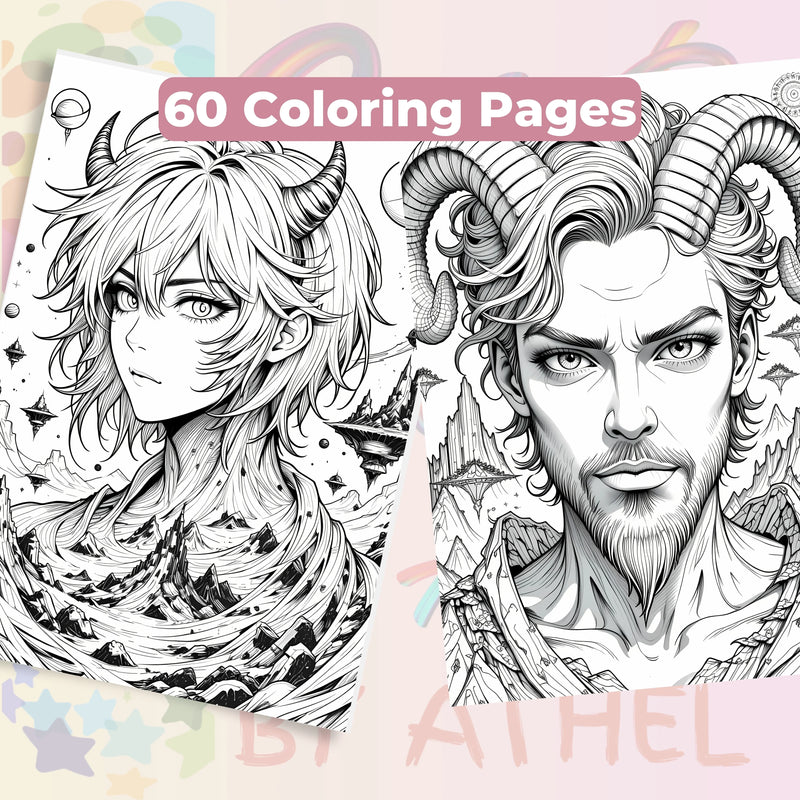 Capricorn Coloring Book Bundle - CraftNest - Digital Crafting and Art