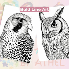Bird Portraits Coloring Book Bundle - CraftNest - Digital Crafting and Art