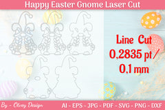 Easter Gnome Laser Cut SVG Bundle 6 - CraftNest - Digital Crafting and Art