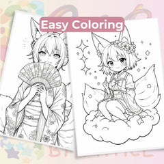 Whispers of the Kitsune Coloring Book Bundle - CraftNest - Digital Crafting and Art