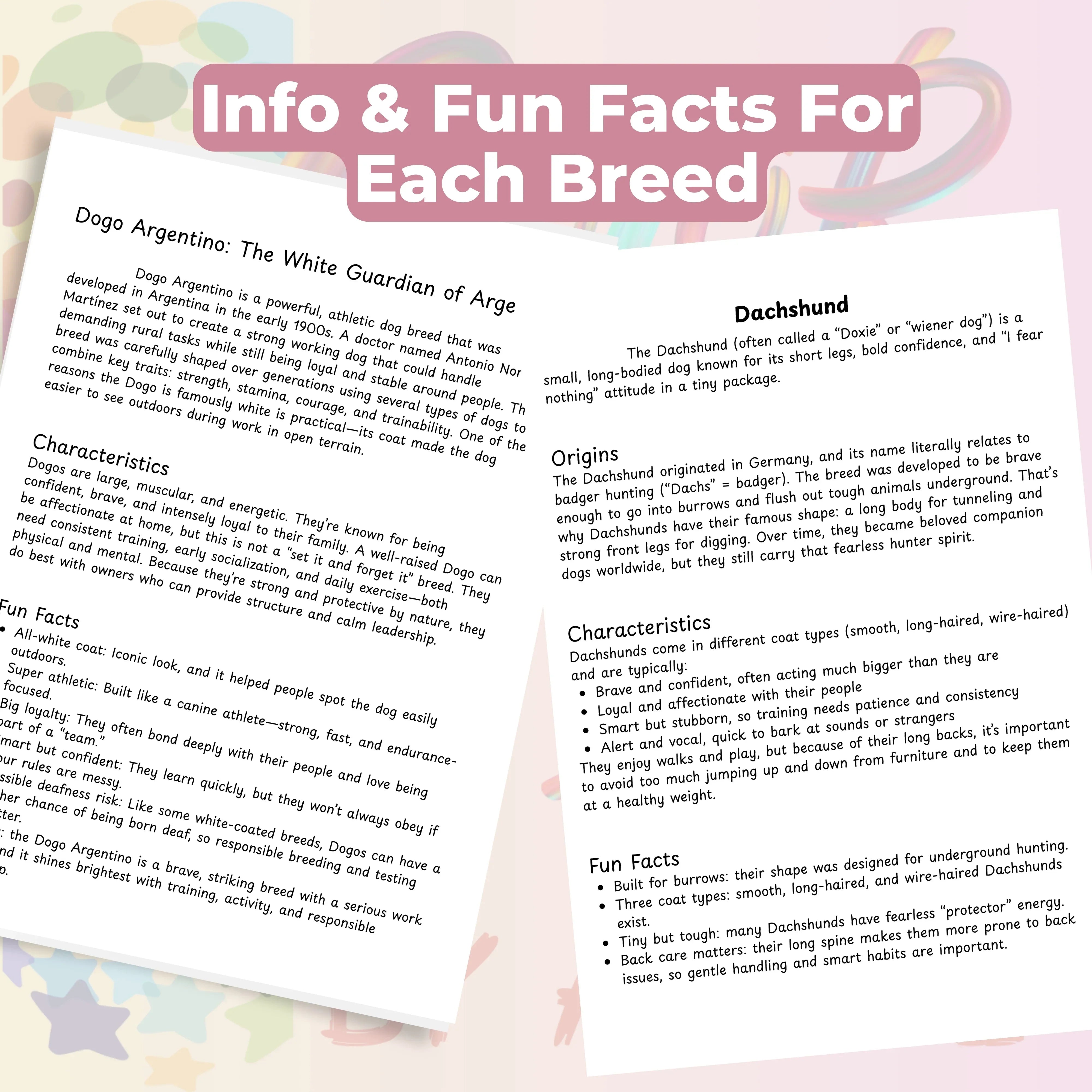 Dog Breeds Coloring Book & Fun Facts Bundle - CraftNest - Digital Crafting and Art