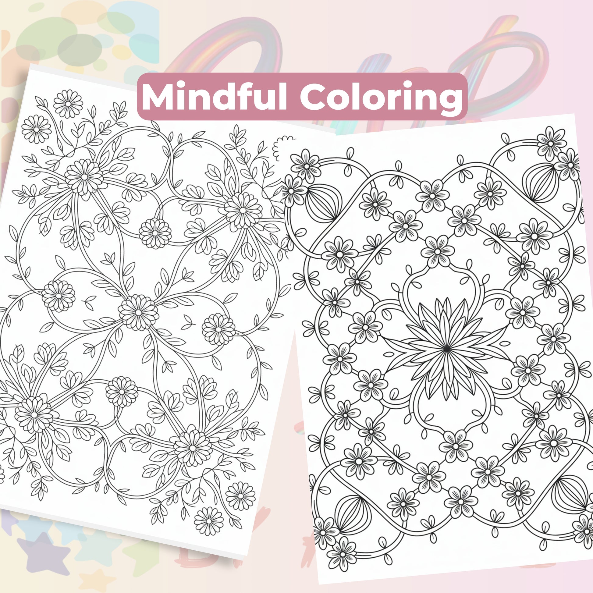 Nature Patterns Coloring Book Bundle - CraftNest - Digital Crafting and Art