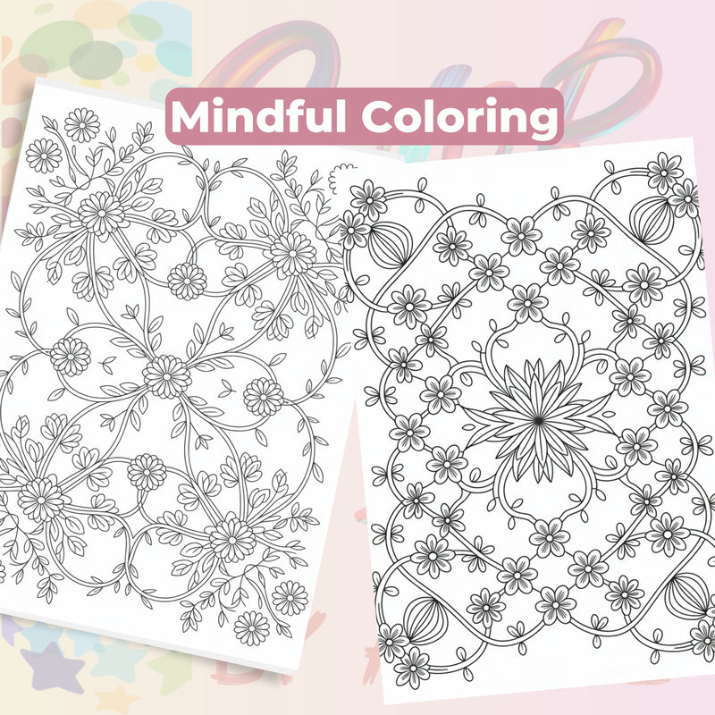 Nature Patterns Coloring Book Bundle - CraftNest - Digital Crafting and Art