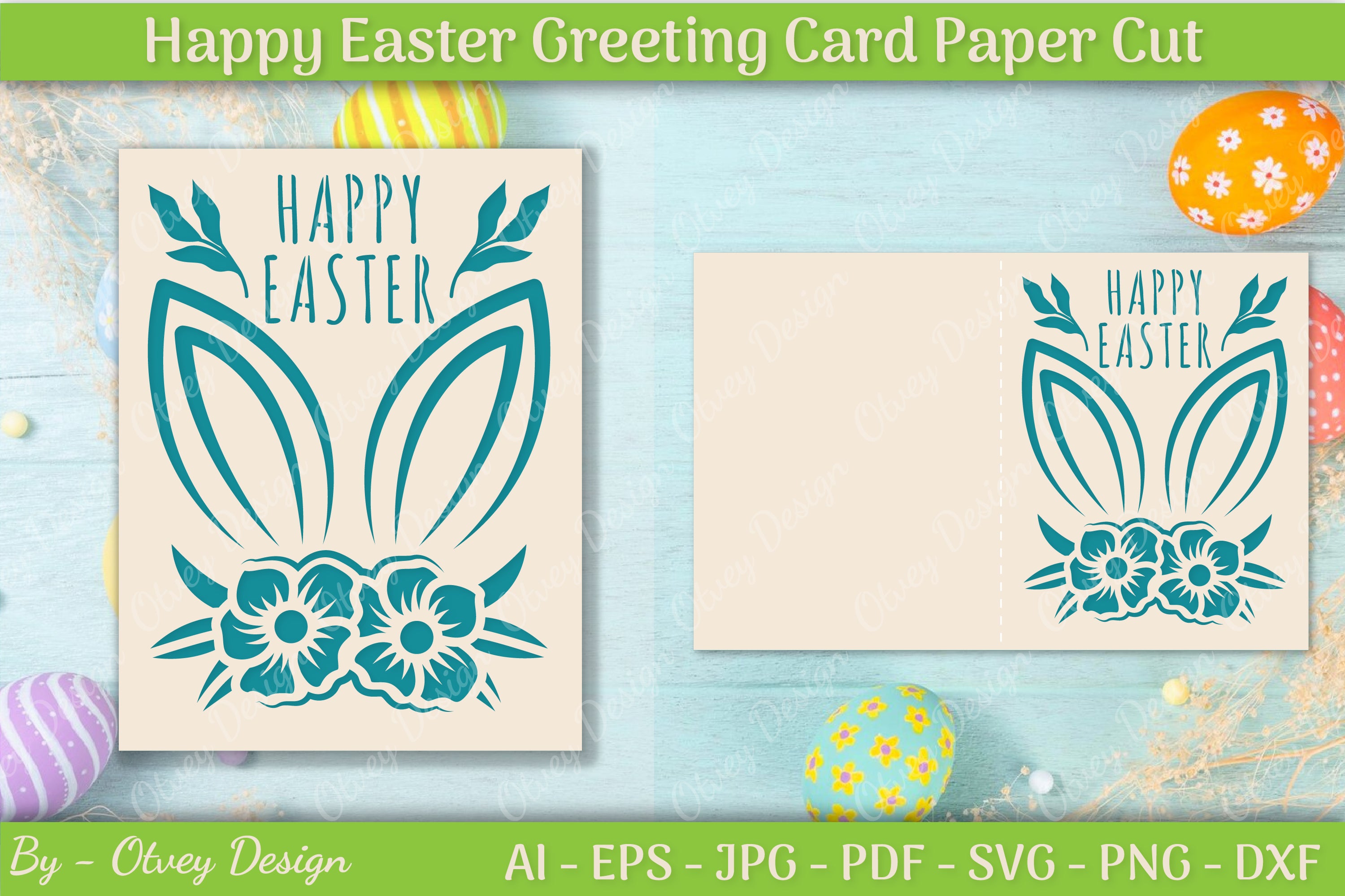 Easter Greeting Card SVG Bundle 14 - CraftNest - Digital Crafting and Art