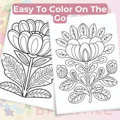 Pocket Flower Coloring Book Bundle - CraftNest - Digital Crafting and Art
