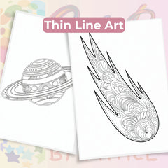 Zentangle & Monochrome Celestial Coloring Books Bundle - CraftNest - Digital Crafting and Art